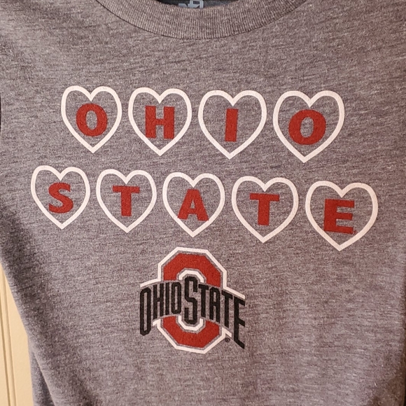 Ohio State girls tee size 14 large gray red white - Picture 2 of 6